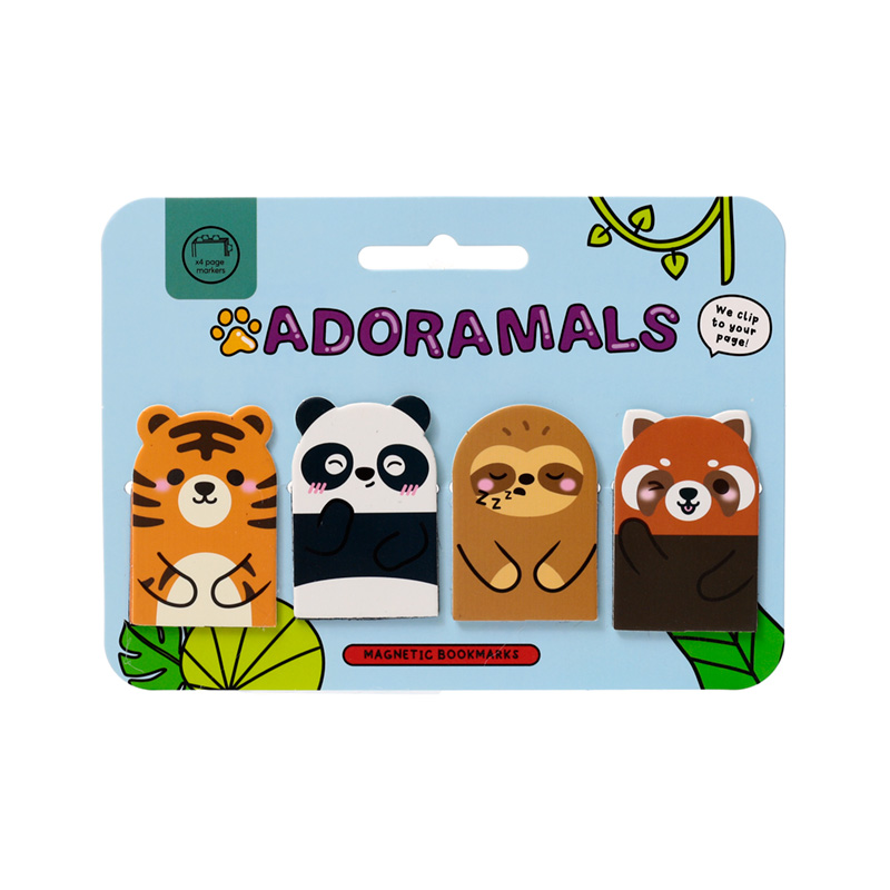 SET MARCAPAGINAS MAGNETICOS ANIMALES ADORABLES SALVAJES