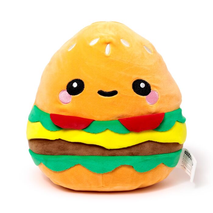 COJIN DE PELUCHE SQUIDGLYS FOODIEMALS HAMMY LA HAMBURGUESA