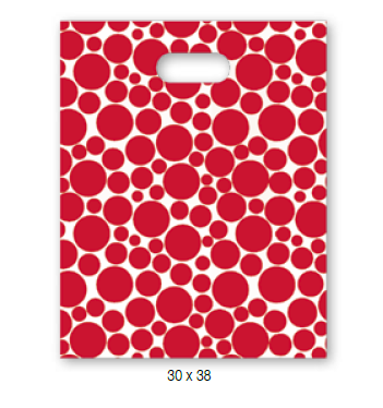 BOLSA ASA 30X38 BURBUJAS ROJO