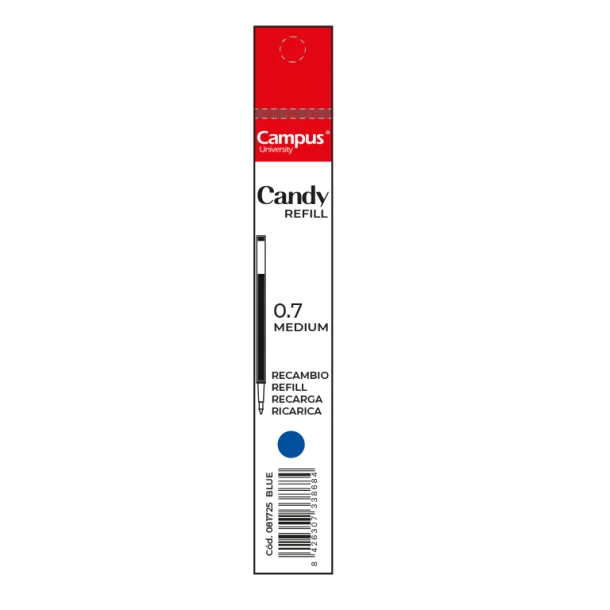 RECAMBIO BOLÍGRAFO TINTA GEL CAMPUS CANDY NEGRO