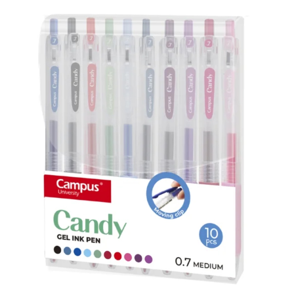 BOLIGRAFO CAMPUS CANDY /10UD SURTIDOS