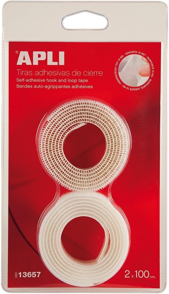CINTA VELCRO APLI 2x100CM BLANCA 13657