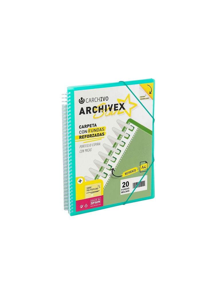 CARPETA A4 ARCHIVEX ESP.60F VERDE