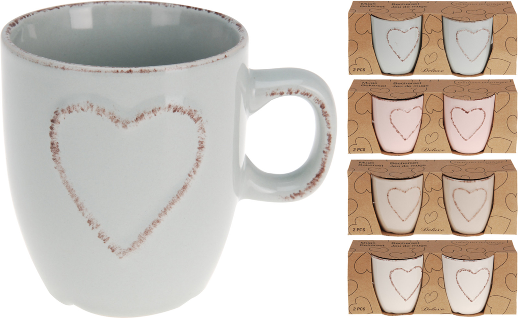 SET 2 TAZAS 150ML 4COL.