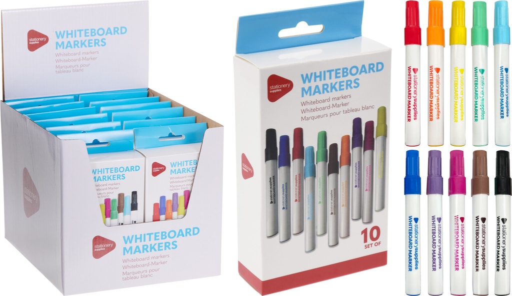 ROTULADORES PIZARRA COLORES 10UD