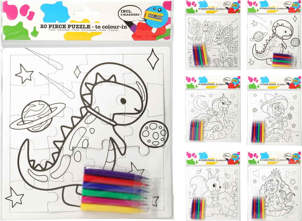 PUZZLE + COLORES 6 MOD. 21X21CM