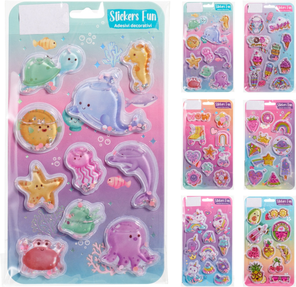 PEGATINAS 3D 10 PZS/6MOD.