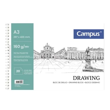 BLOC DIBUJO CAMPUS A3+ 20H 160G LISO