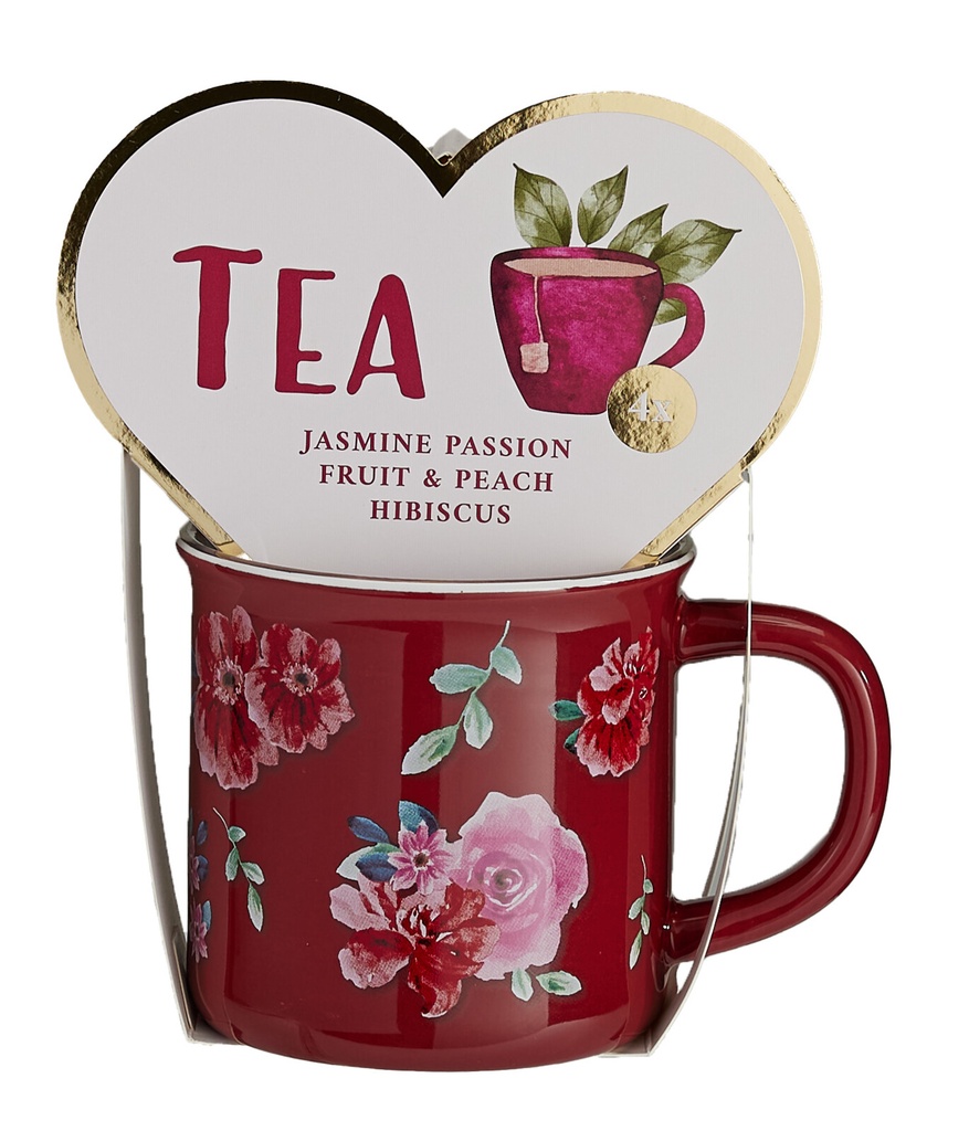 TAZA FLORES CON TE