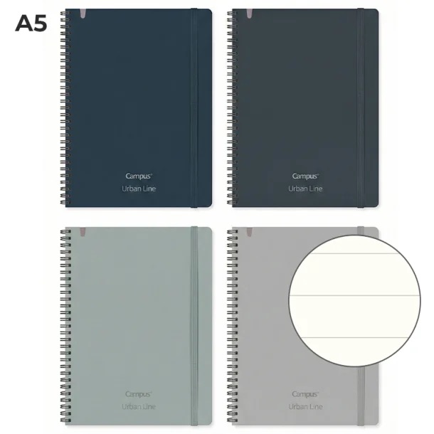 BLOC DOBLE ESPIRAL CAMPUS URBAN LINE A5 70H RAYADO