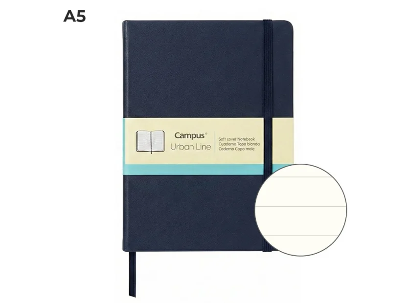 LIBRETA CAMPUS URBAN A5 PU 80H 80G HN AZUL