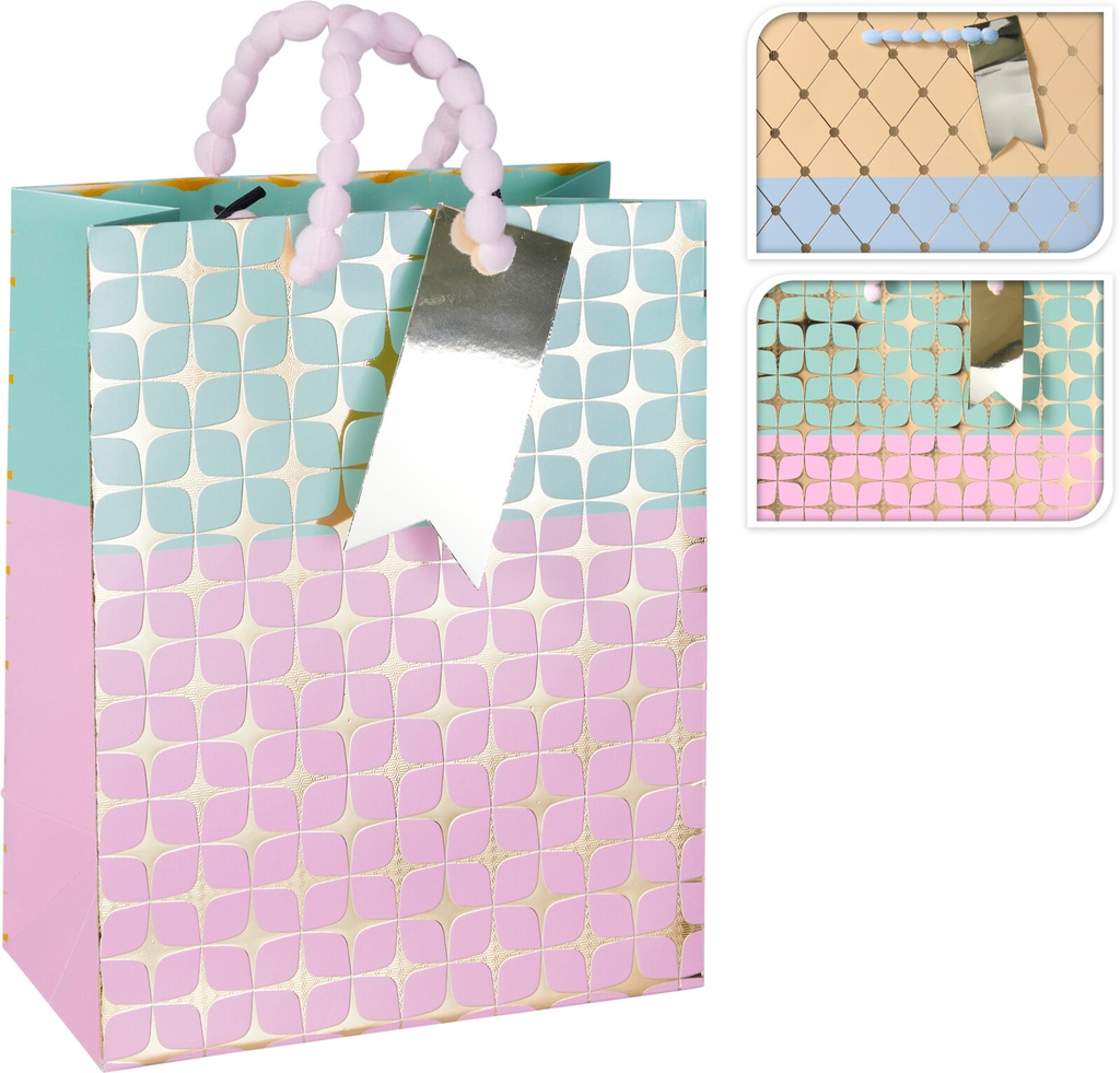 BOLSA REGALO PASTEL ASA TEXTURA M