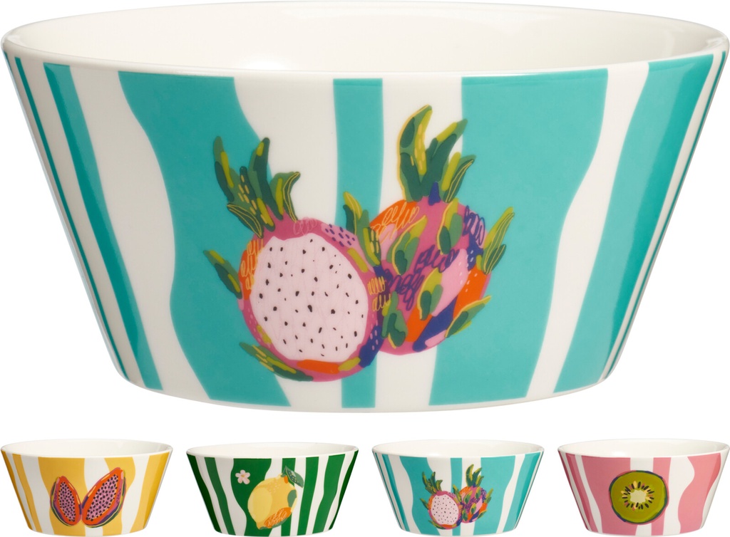 CUENCO PORCELANA FRUTAS 4MOD