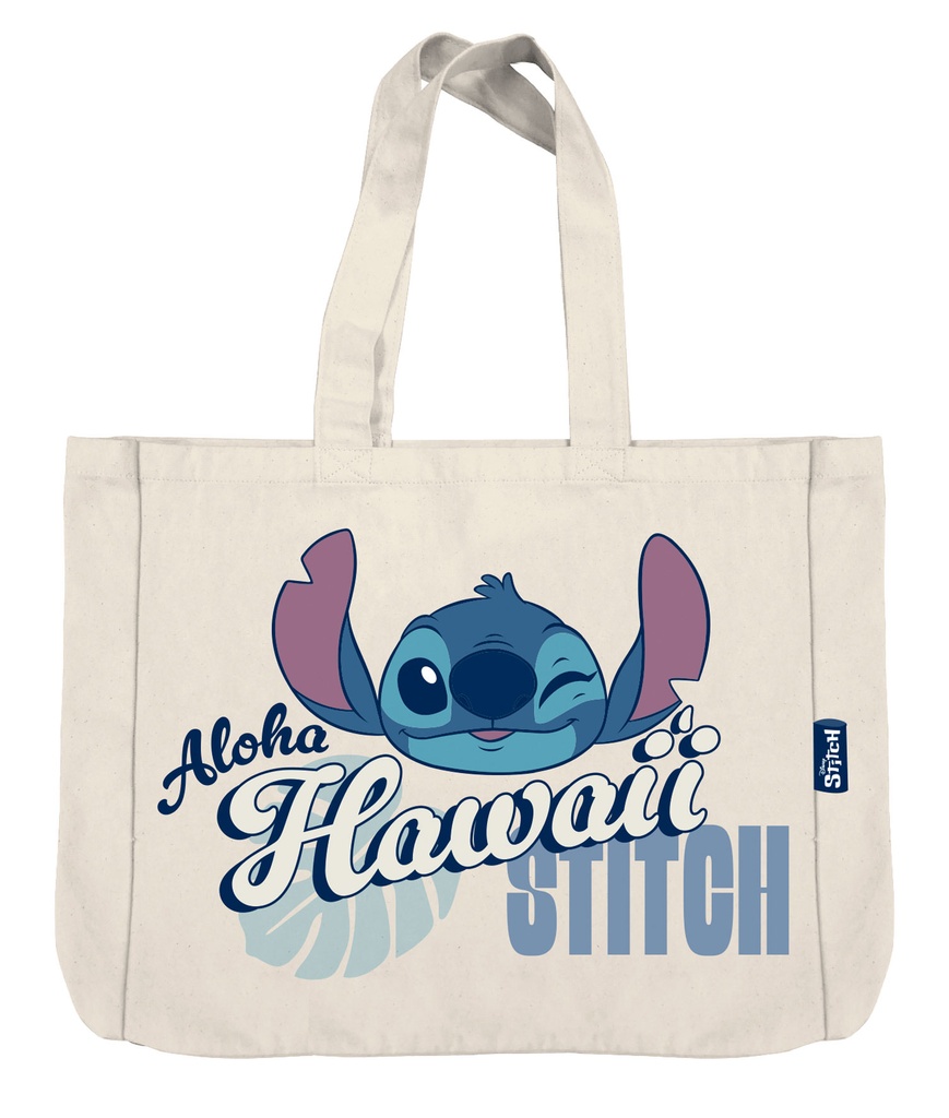 BOLSA DE ALGODON CON ASAS 46X40.5X10CM LILO&STITCH WD17642