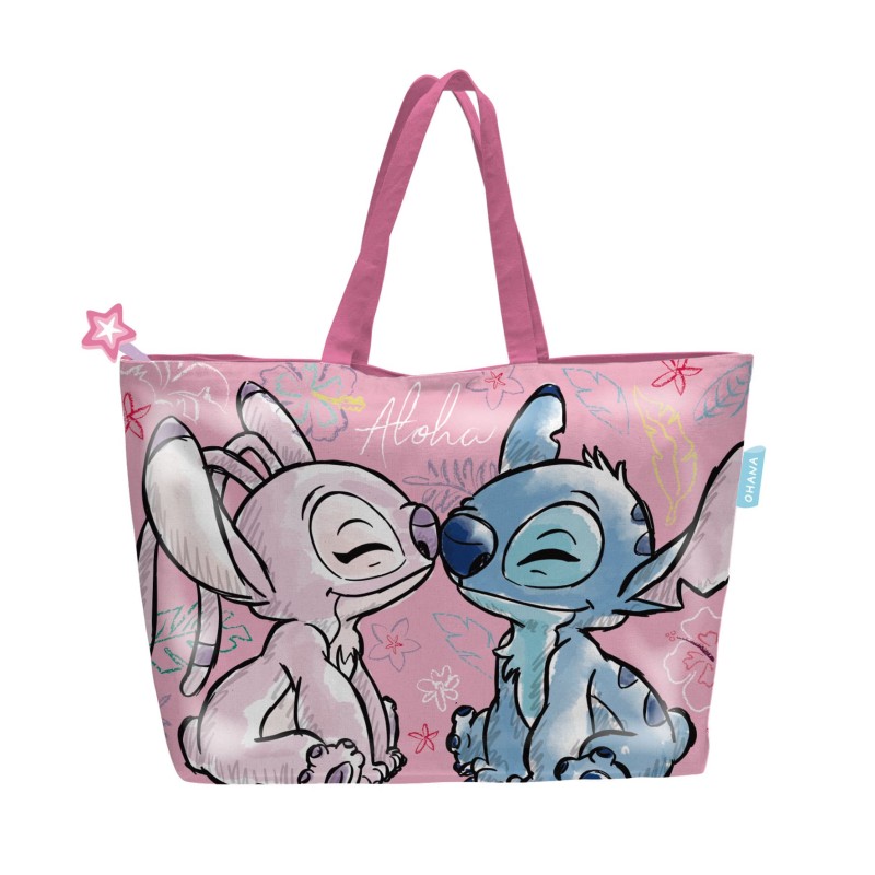 BOLSA DE PLAYA 48X32CM C/CREMALLERA LILO&STITCH