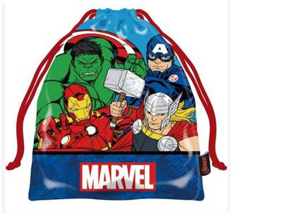 BOLSA MERIENDA 26.5X21.5CM VENGADORES