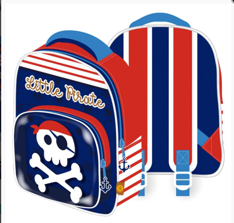 MOCHILA ESCOLAR INFANTIL 30CM PIRATA