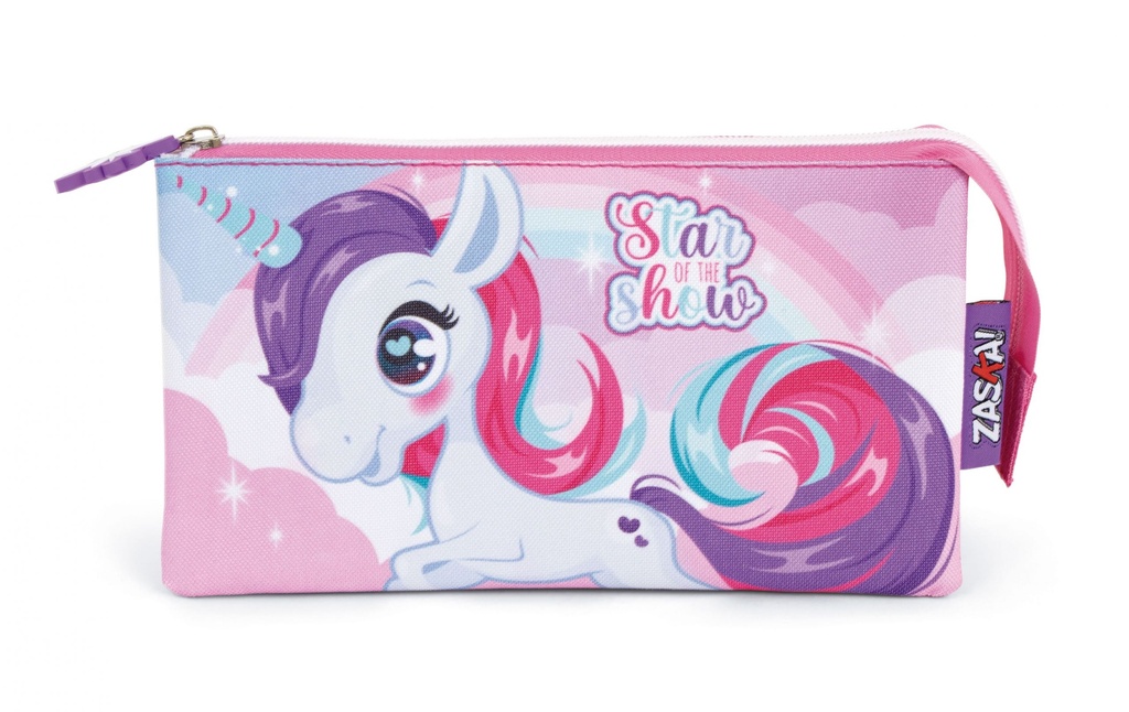 PORTATODO TRIPLE 21x11x3.5CM UNICORNIO