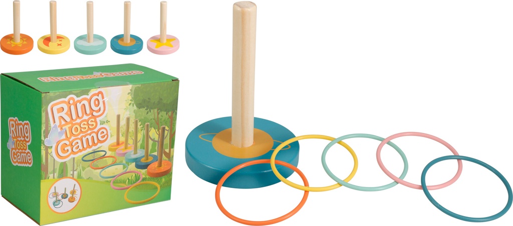 JUEGO LANZAMIENTO AROS MADERA