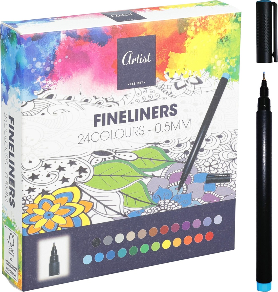 SET FINELINERS 24UDS