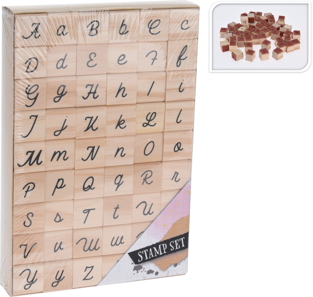 SET SELLOS MADERA ABECEDARIO