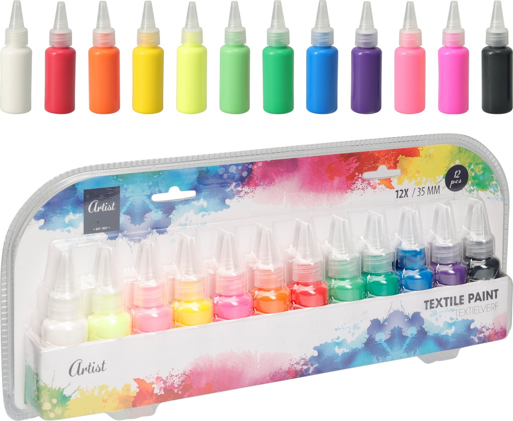 PINTURA TEXTIL 12UDS