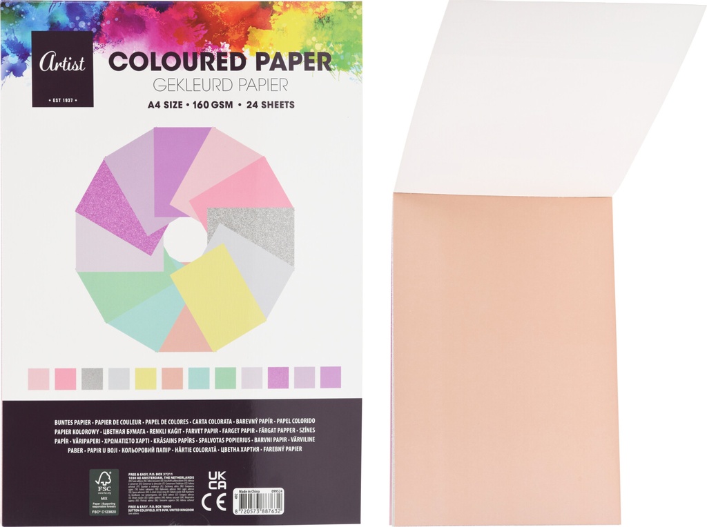 BLOC CARTULINA A4 160GR 24H