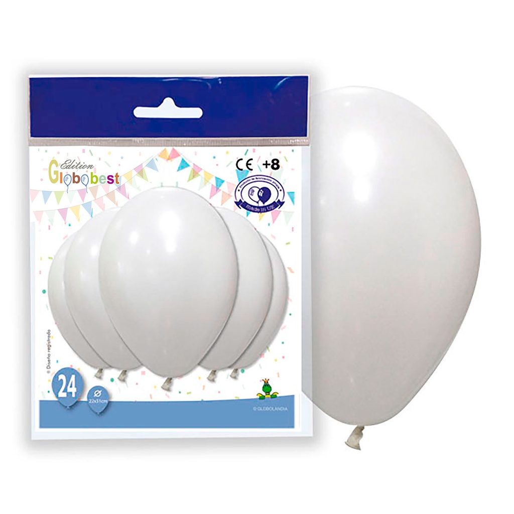 BOLSA 24 GLOBOS BLANCO