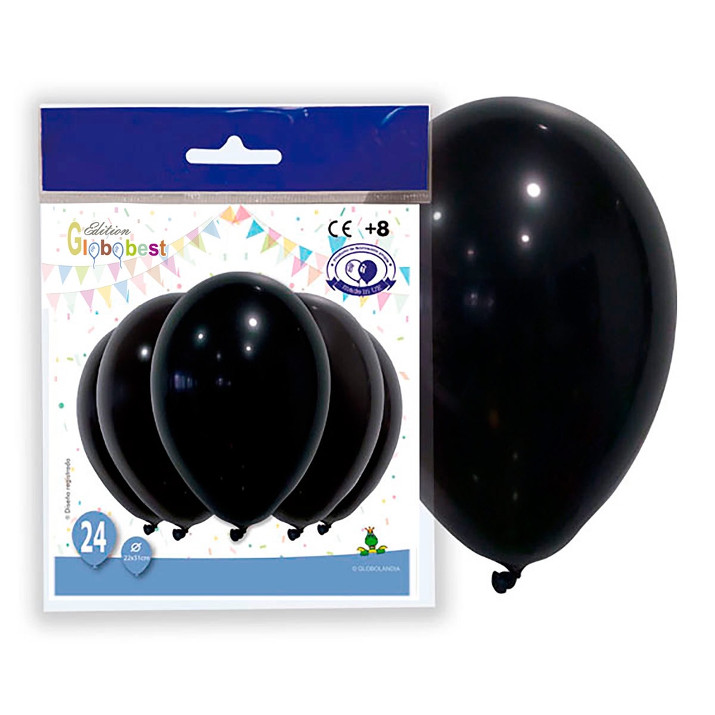BOLSA 24 GLOBOS NEGRO