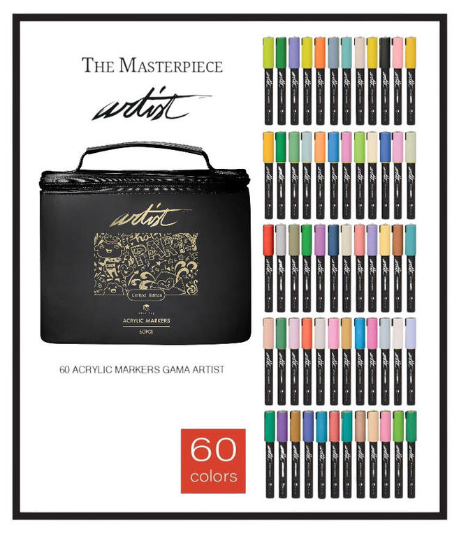 ESTUCHE ACRILICOS ARTIST 60 COL