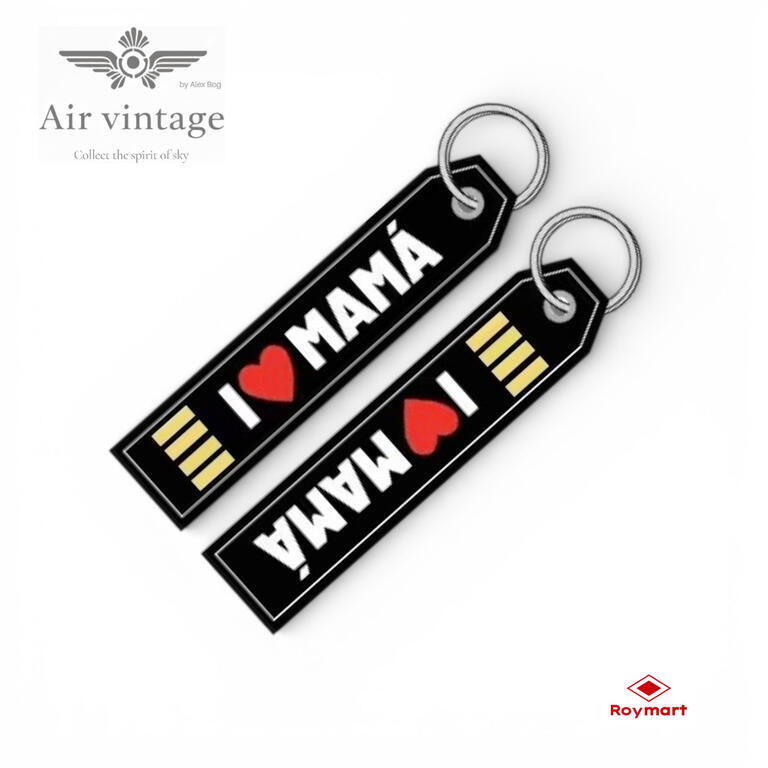 LLAVERO TELA VINTAGE I LOVE MAMA