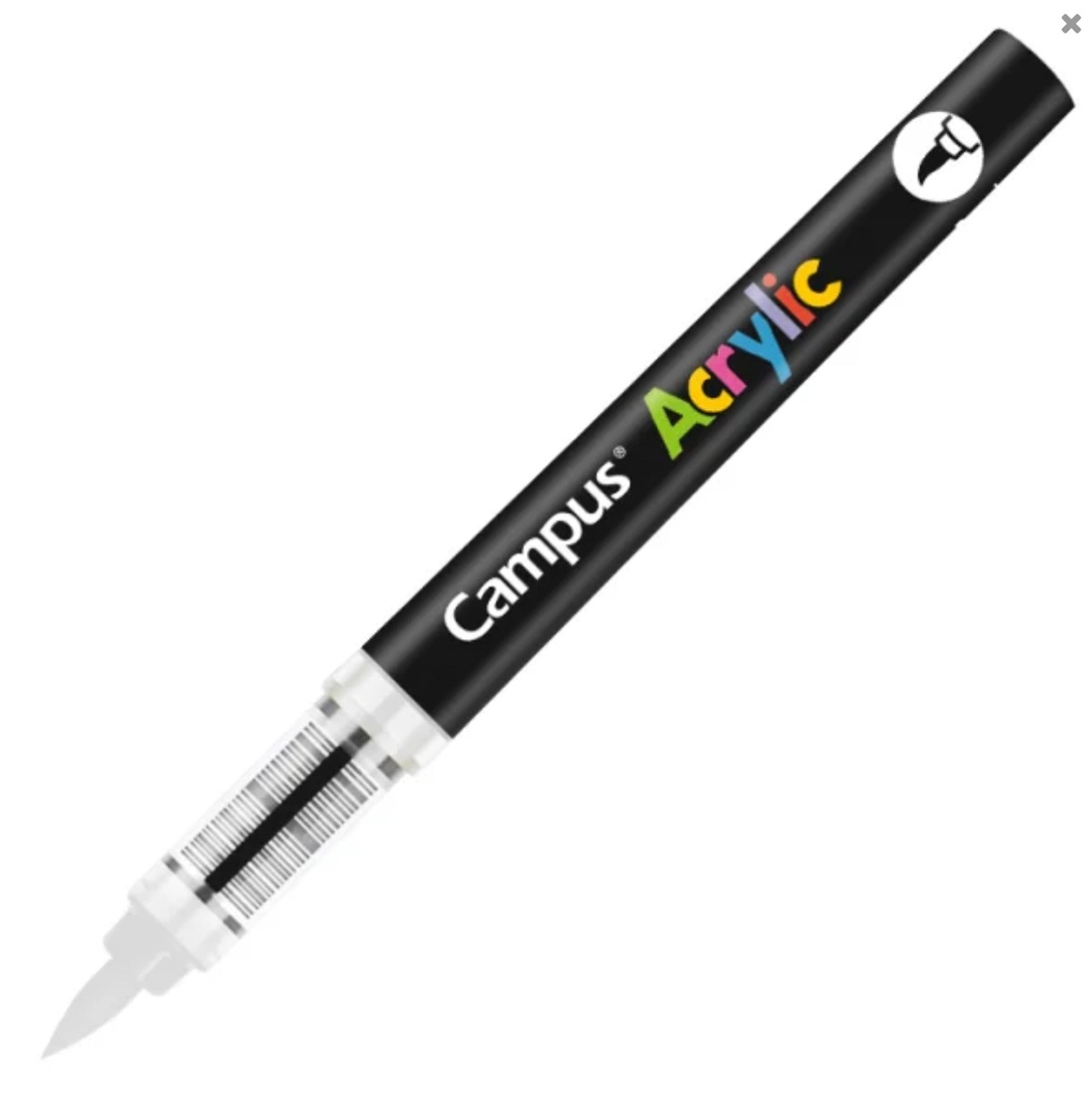 ROTULADORES ACRILICOS CAMPUS ACRYLIC PUNTA PINCEL CAJA 8 UD. BLANCO