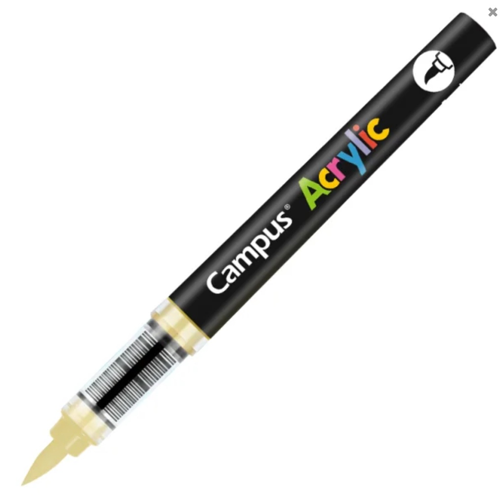 ROTULADORES ACRÍLICOS CAMPUS ACRYLIC PUNTA PINCEL CAJA 8 UD. OCRE CLARO