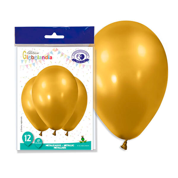 BOLSA 12 GLOBOS 11GMT GM90 ORO