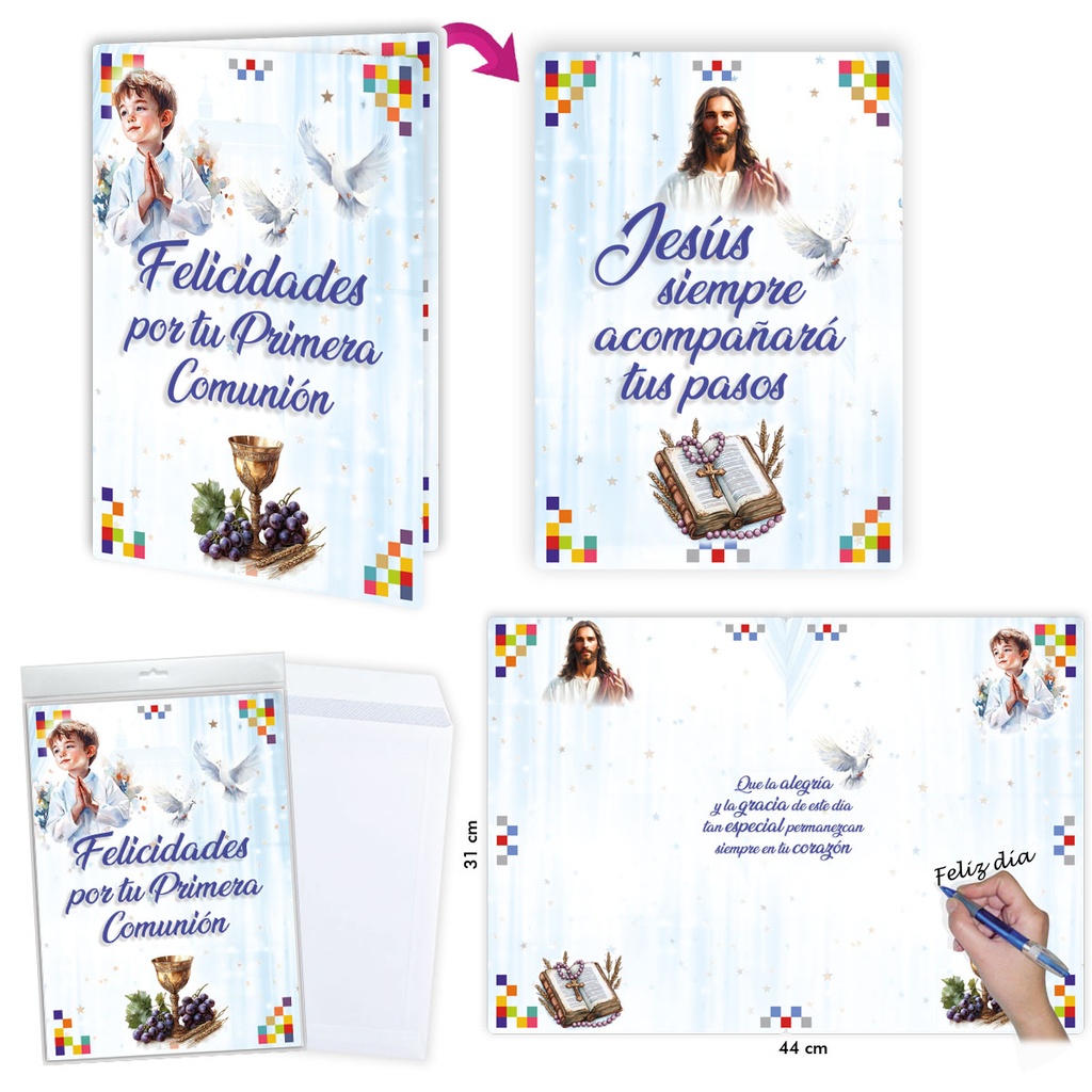 TARJETON COMUNION NIÑO R.6626-01