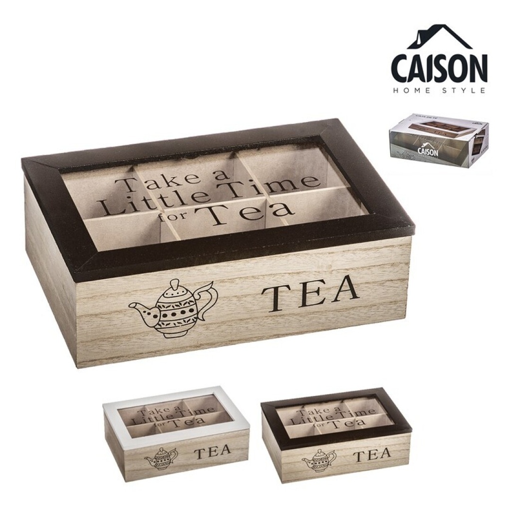 CAJA MADERA TEA 23X15X7,7cm