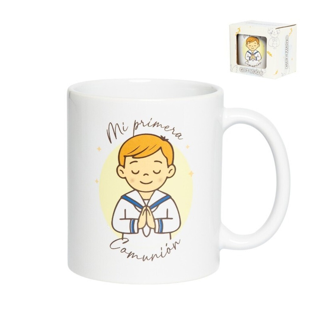 TAZA CAJA REGALO COMUNION NIÑO