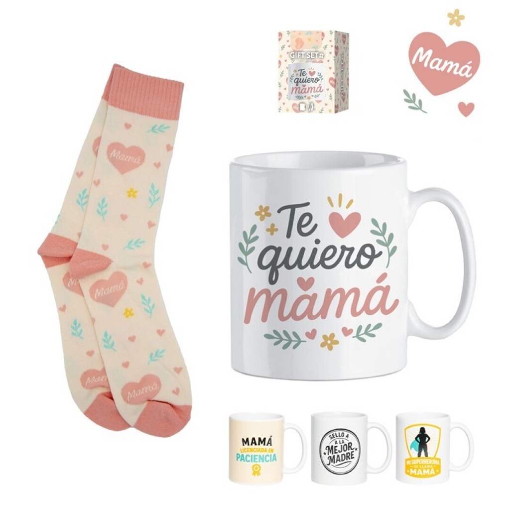 TAZA+CALCETINES CAJA MEJOR MAMA