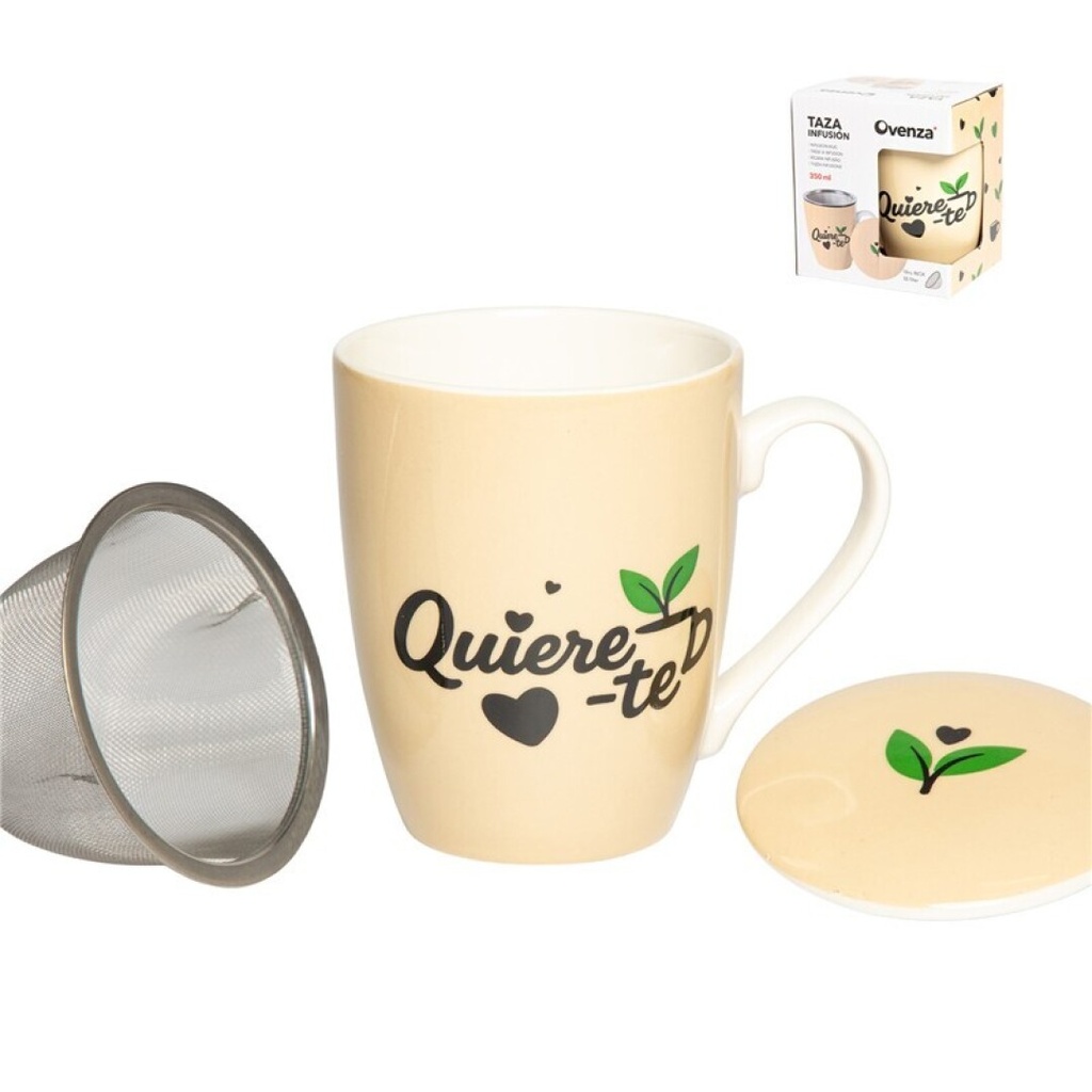 TAZA INFUSION 350ML QUIERETE