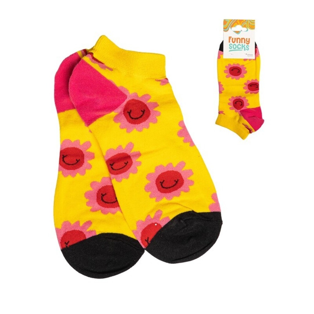 CALCETINES ALGOD. CORTOS FLORES