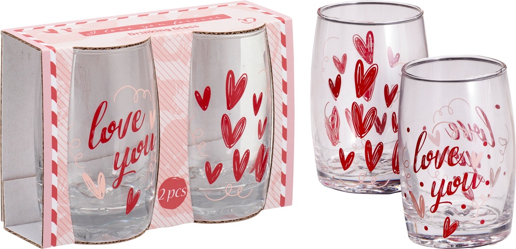 DRINKING GLASS SET OF 2PCS