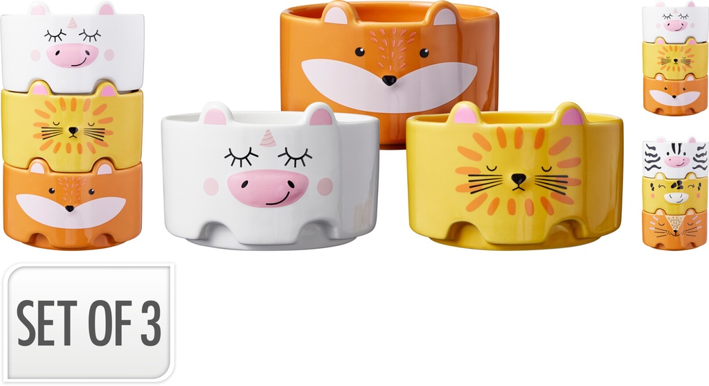 BOWL SET 3 PCS DOLOMITE