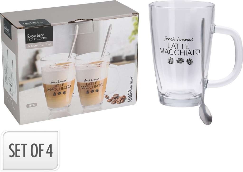 LATTE MACCHIATO SET 4PCS