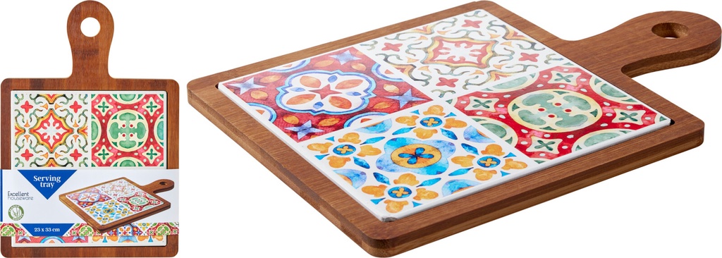 BANDEJA SERVIR BAMBU MOSAICO