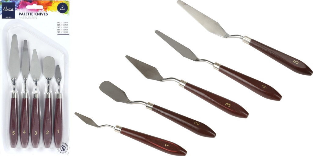 PALETTE KNIVES SET 5PCS