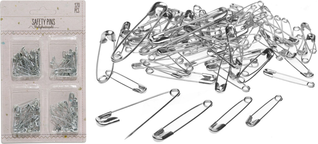 SAFETY PINS METAL 120PCS