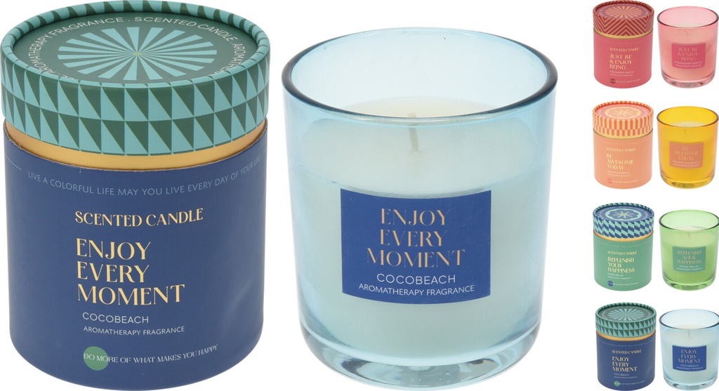 VELA AROMÁTICA EN VIDRIO 10CM