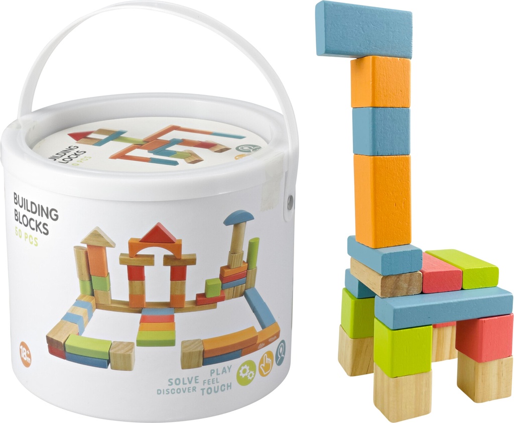 BLOQUES DE MADERA 50PCS