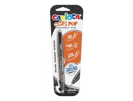 BOLIGRAFO BORRABLE CARIOCA OOPS POP NEGRO BLISTER 1 UD