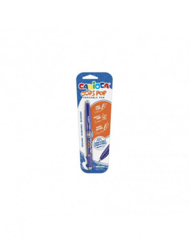 BOLIGRAFO BORRABLE CARIOCA OOPS POP AZUL BLISTER 1 UD